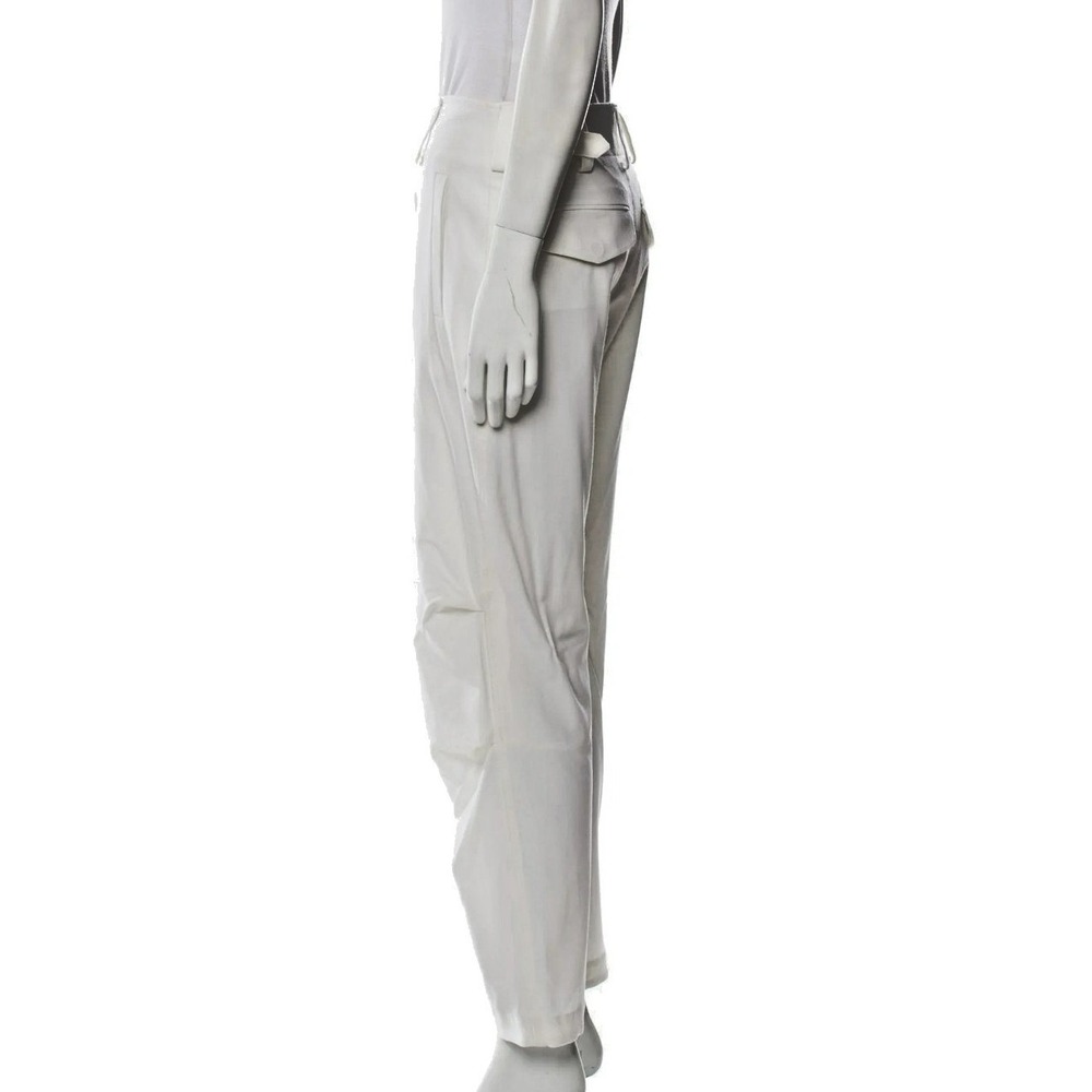 Nells Nelson Cream Virgin Wool Pants – Size M/40IT – High-Rise – Straight Leg